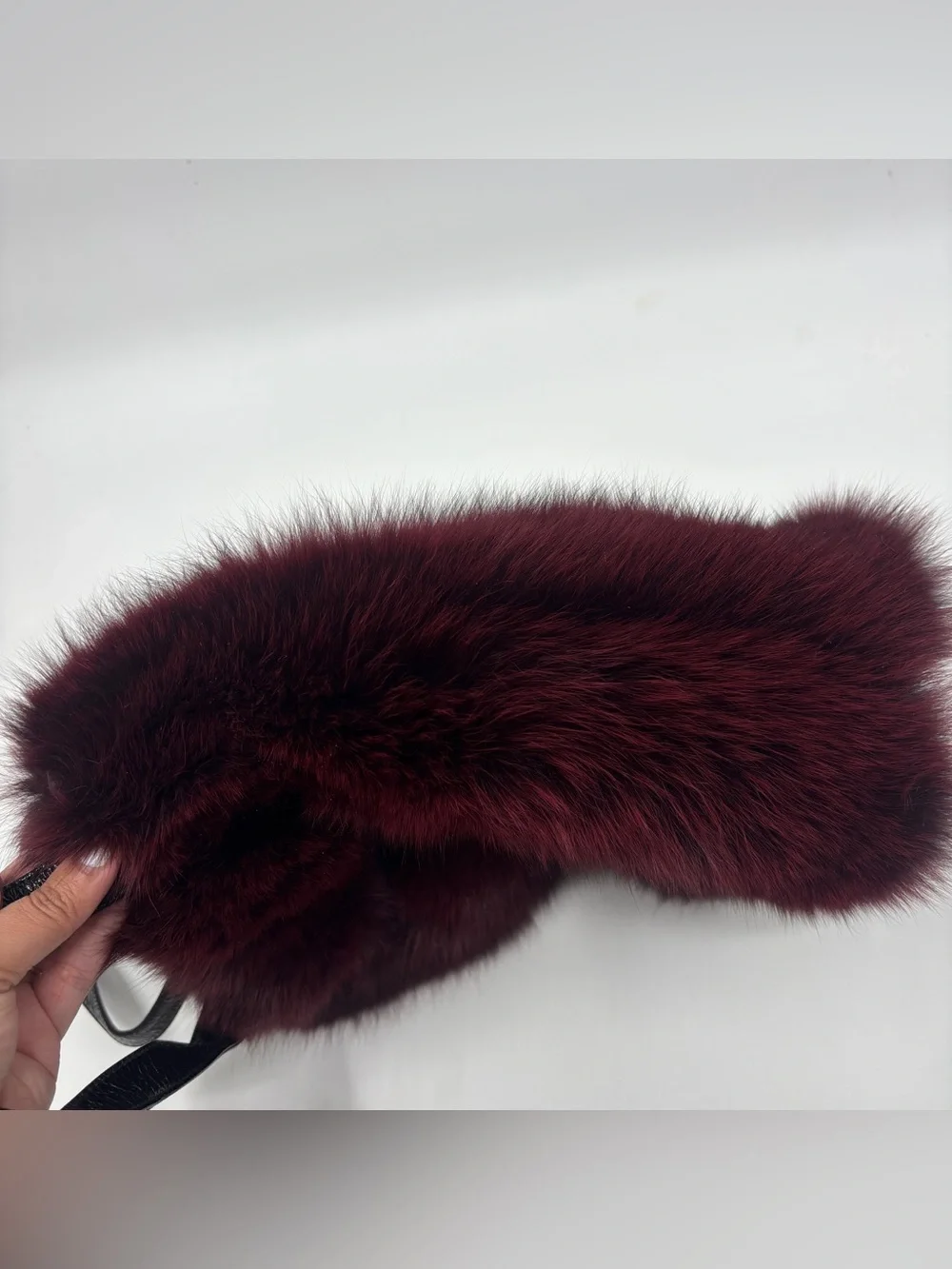 BARRY KIESELSTEIN-CORD Italy Red/black Fox Fur Bag